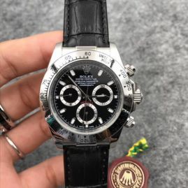 Picture of Rolex Daytona Series Black Plate Silver Shell Black Steel Belt 40mm _SKU0906182326301454